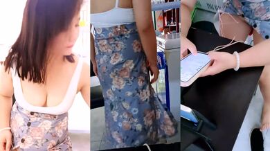 极品超市老板娘【北冥有鱼】真实刺激，今天店里生意不好，趁机勾搭外卖小哥~店里无套内射~ (4)